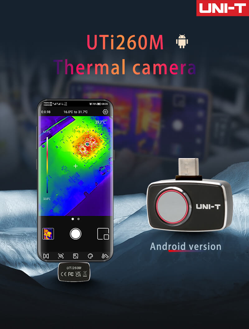 UNI-T UTi260M Mobile Thermal C - đánh giá và giá Thermal Imaging Camera 256X192