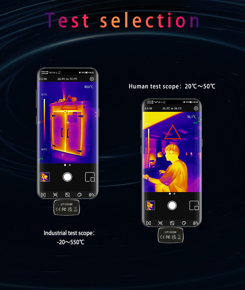 UNI-T UTi260M Mobile Thermal C - đánh giá và giá Thermal Imaging Camera 256X192